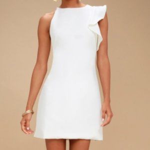 Dinah White One-Shoulder Dress